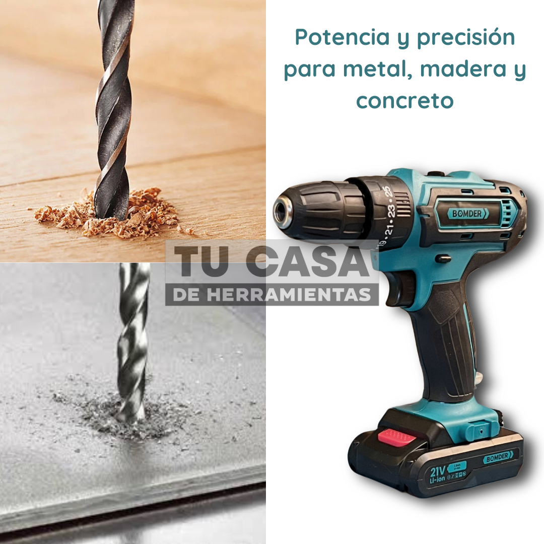 BOMDER® Kit de Taladro Inalámbrico 21v