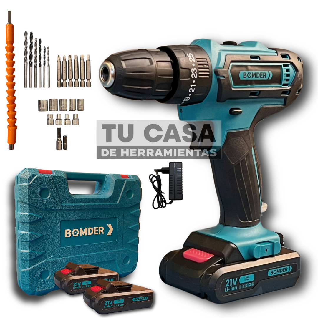 BOMDER® Kit de Taladro Inalámbrico 21v